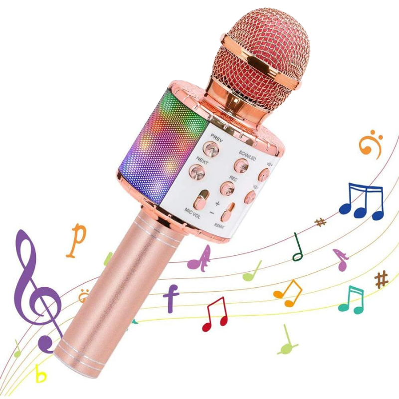 Microfone Infantil de Karaokê Bluetooth